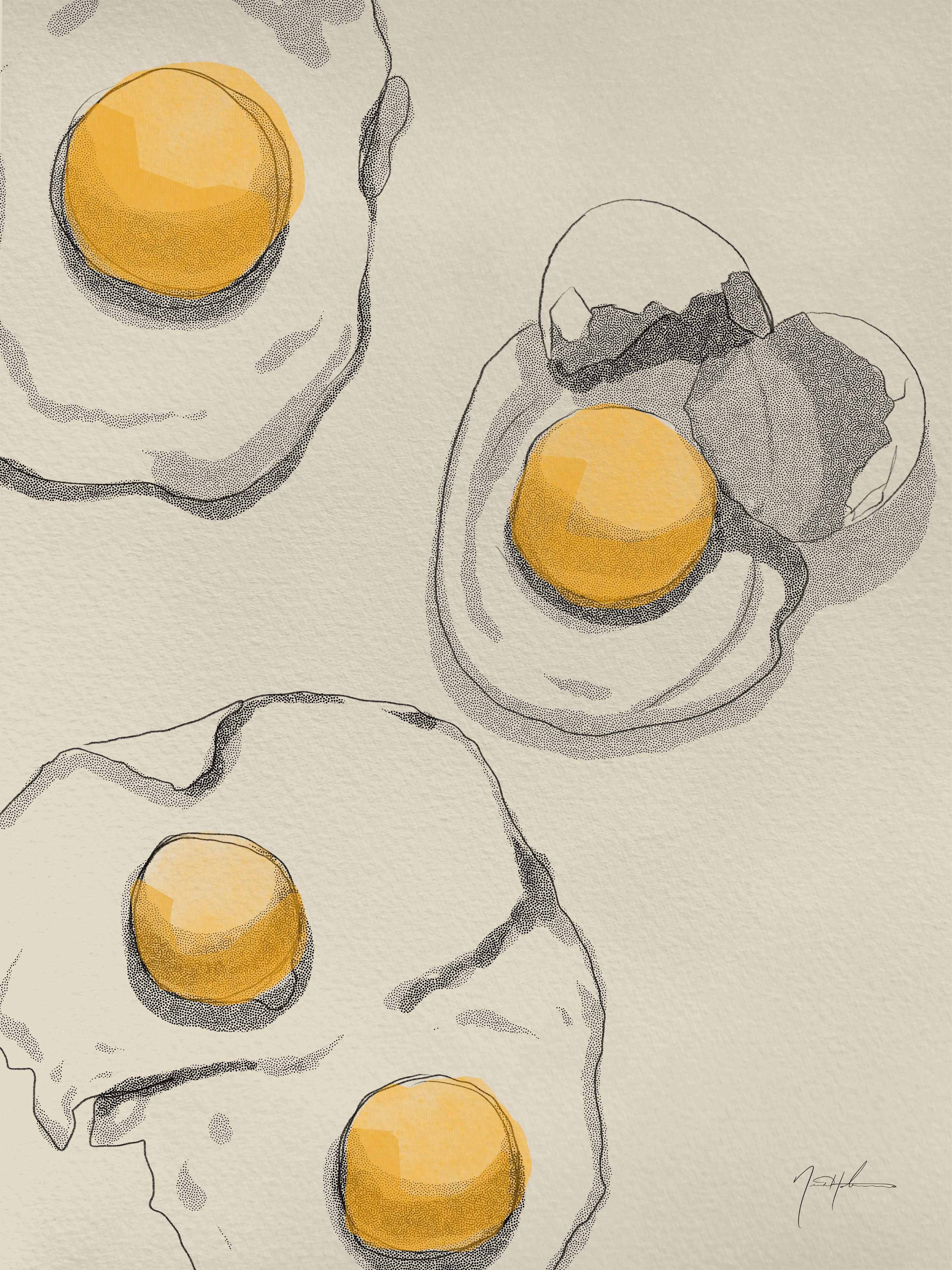 Double Yolk Pointilism