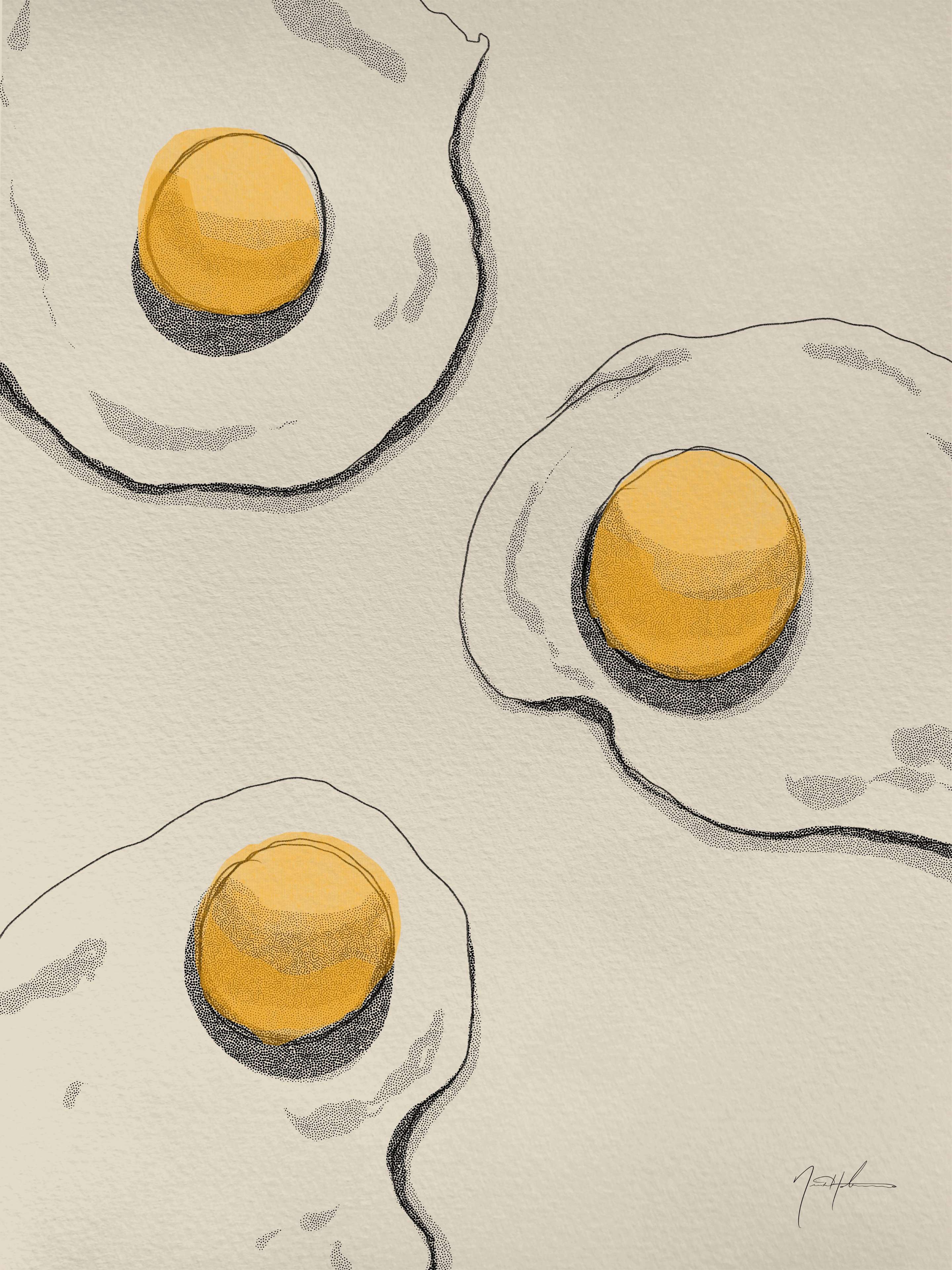 3 Eggs Pointilism