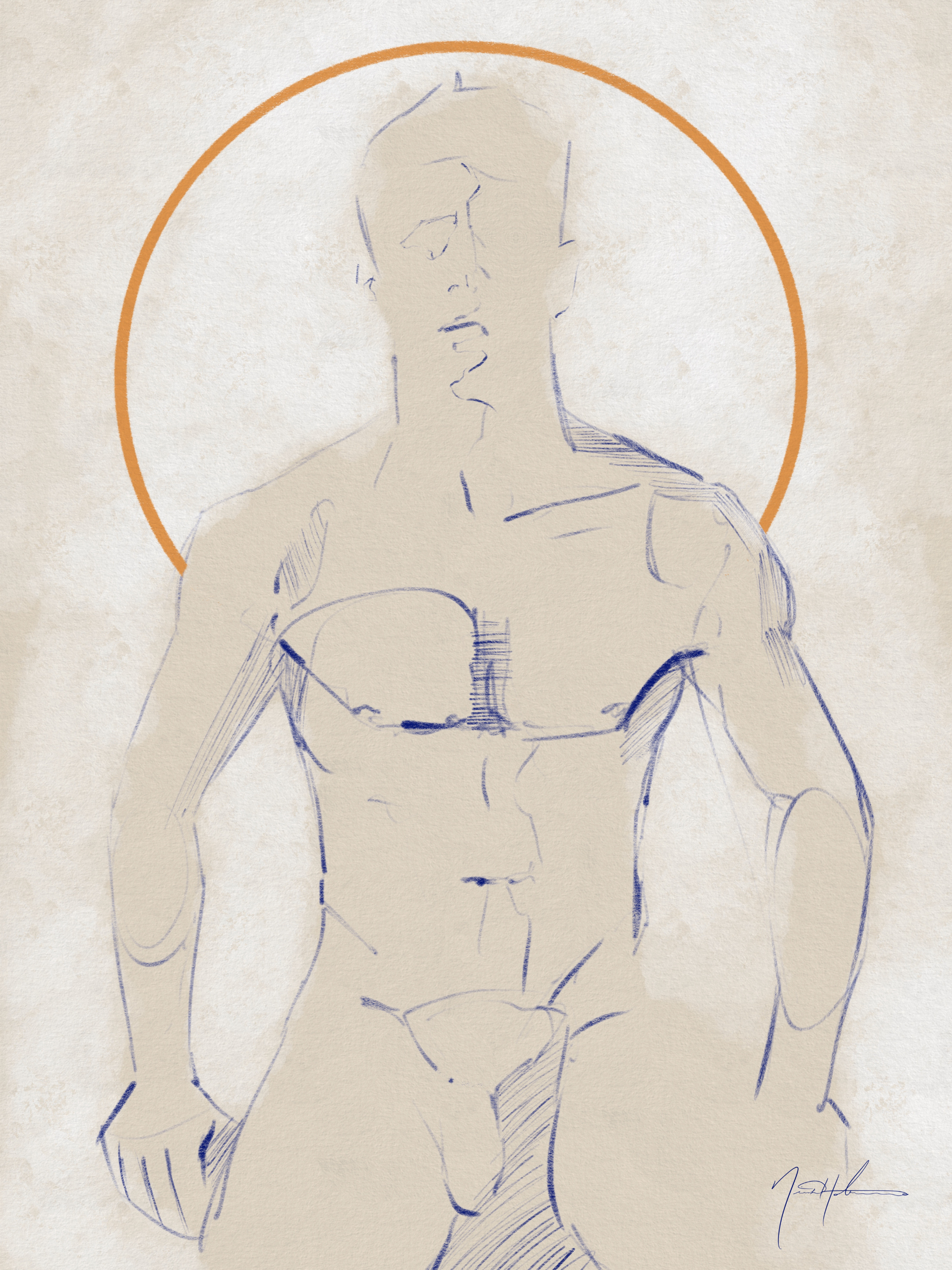 Male Circle Sketch
