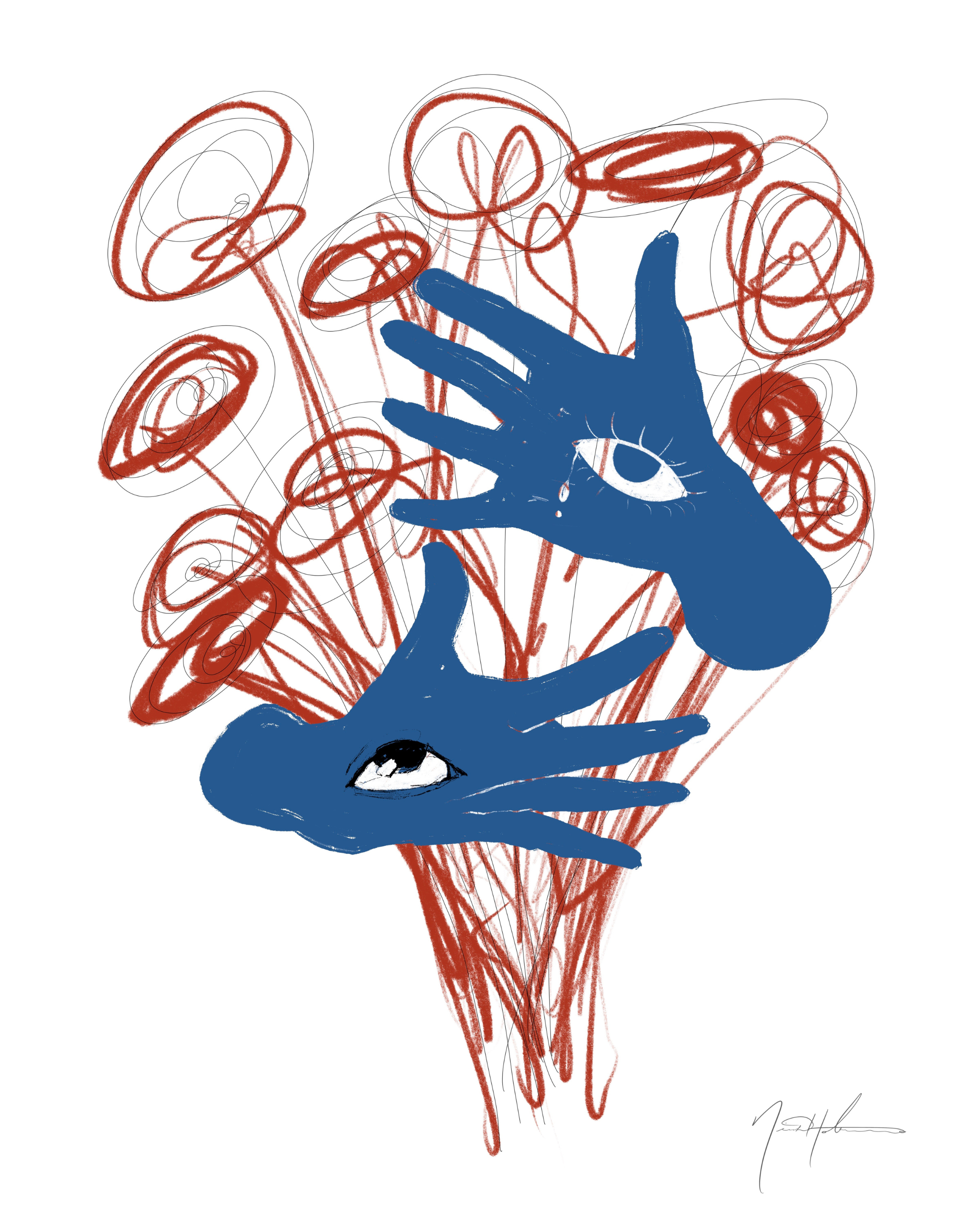 Blue Hands