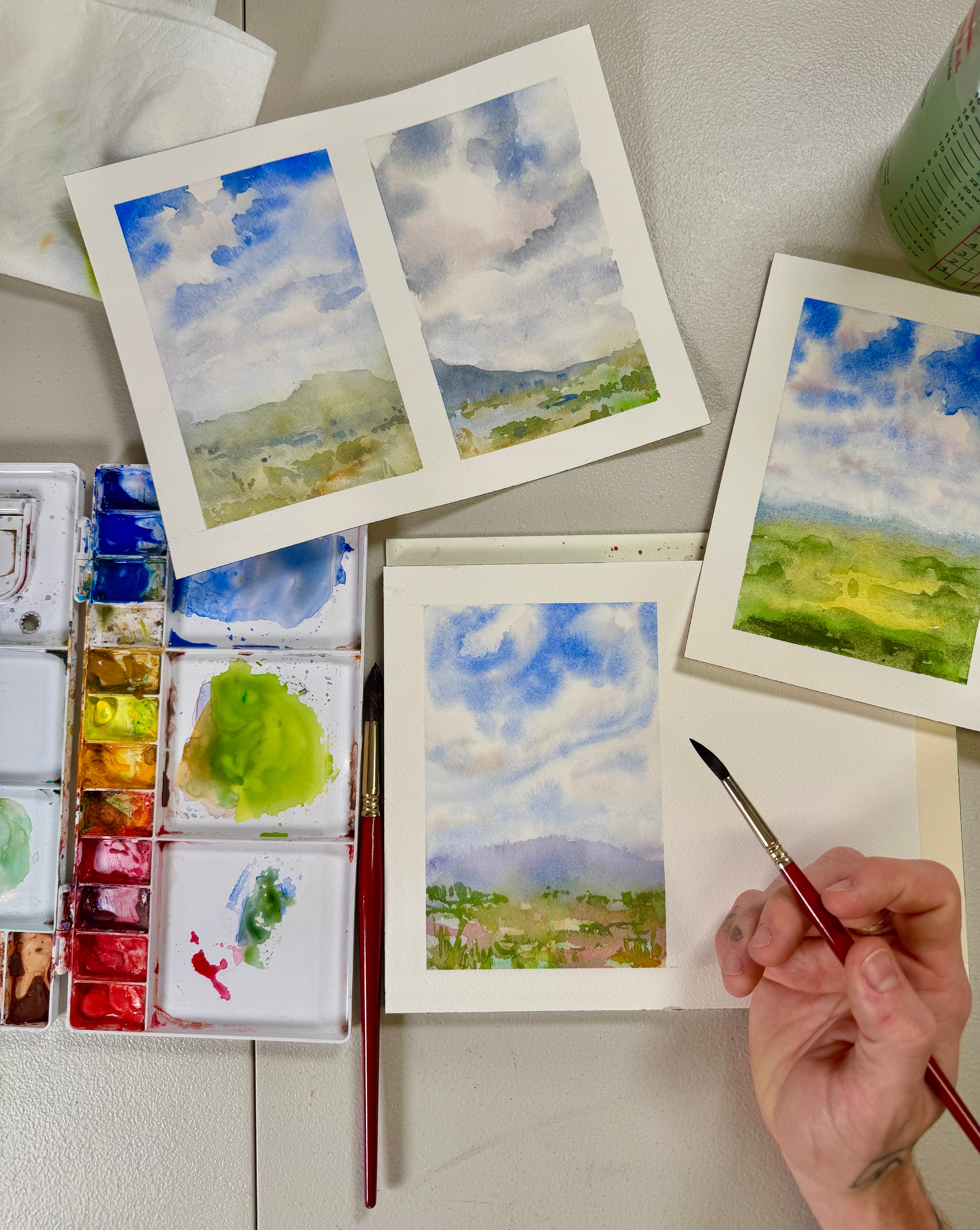 3/22/26 Watercolor landscapes | 11a-2pm | All levels welcome | Lincoln Park Chicago
