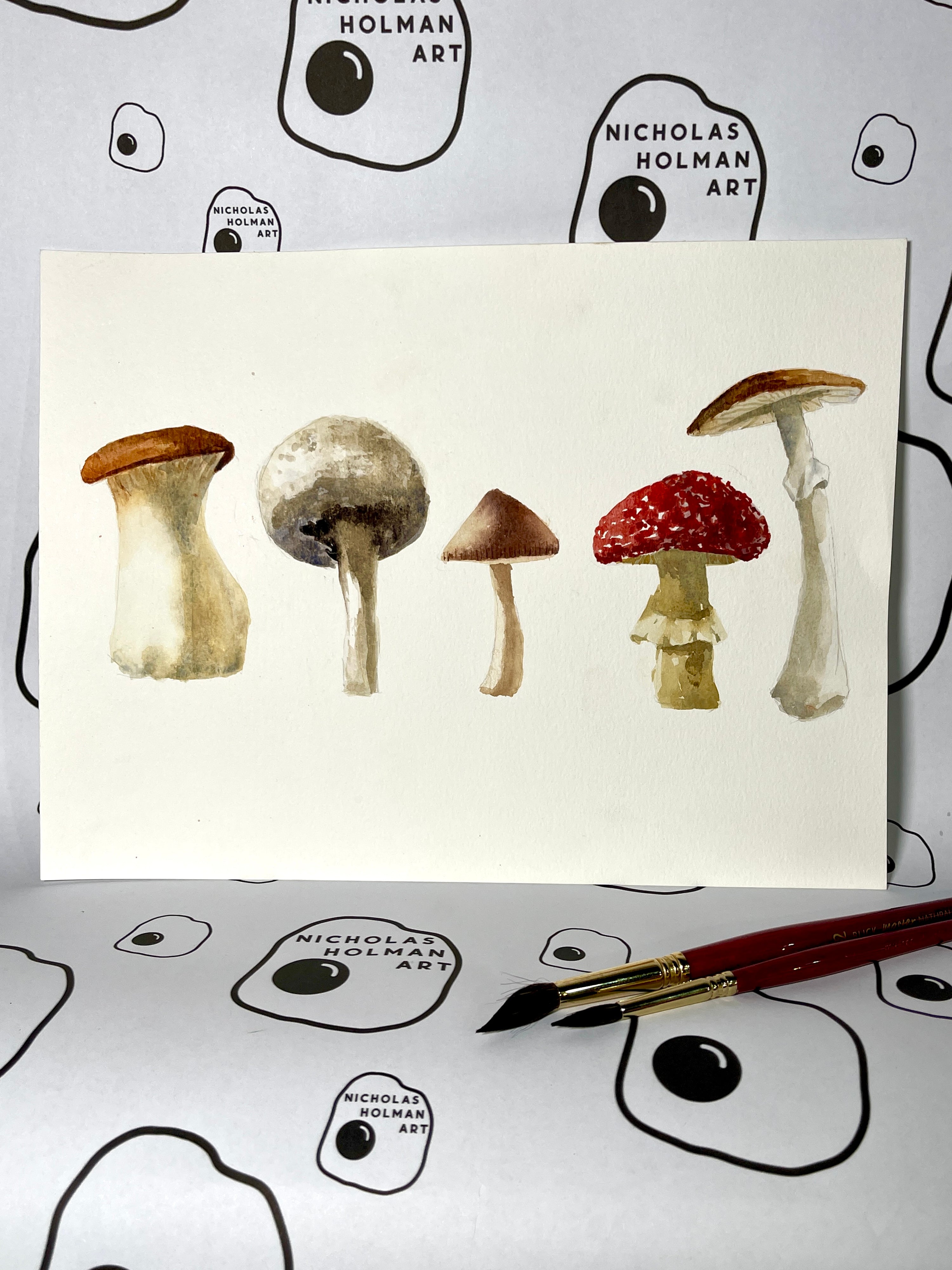 3/18/26 Watercolor Mushrooms | 6-9pm | All levels welcome | Lincoln Park Chicago
