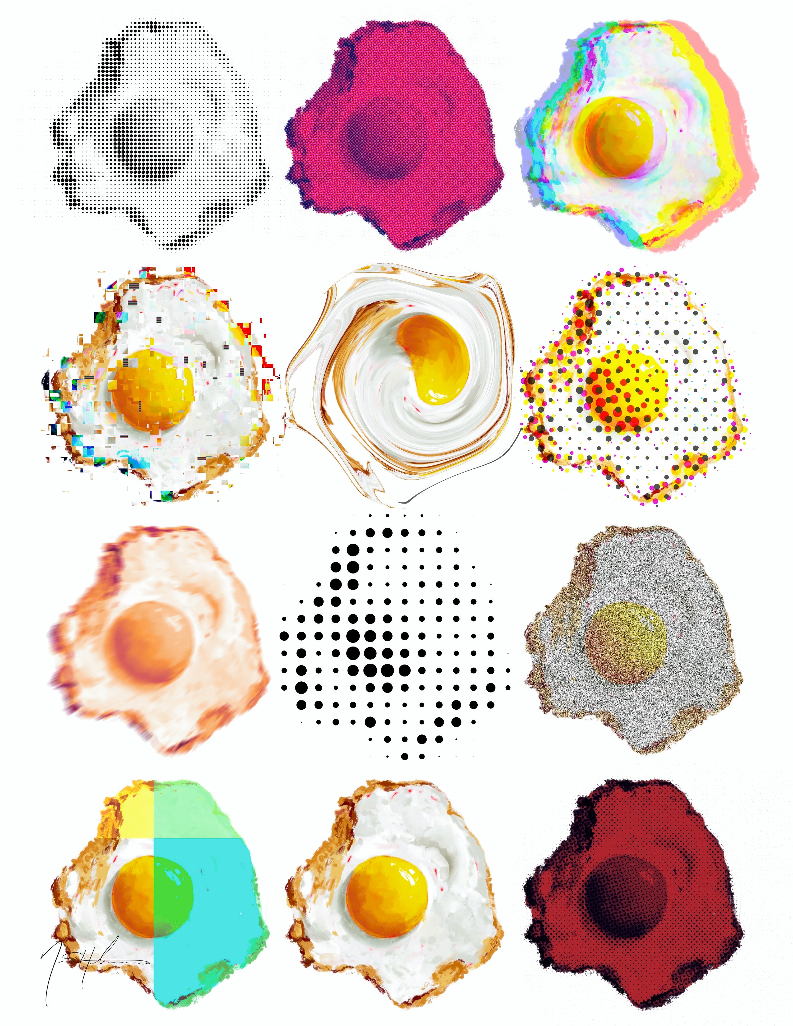 Pop Art Surreal Eggs