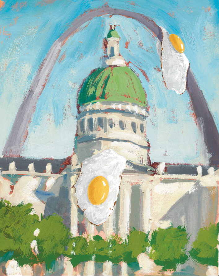 St. Louis Arch With Egg