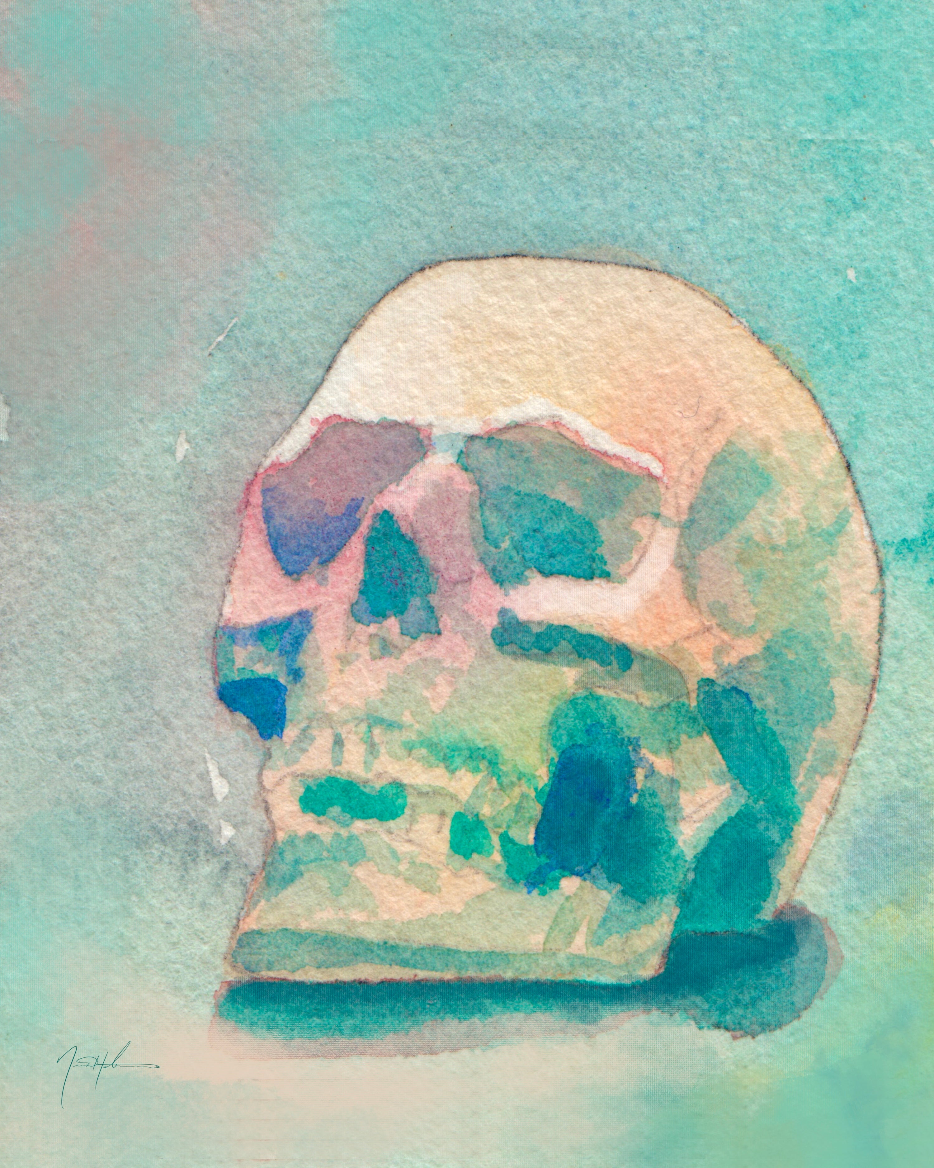 Sea Green Skull