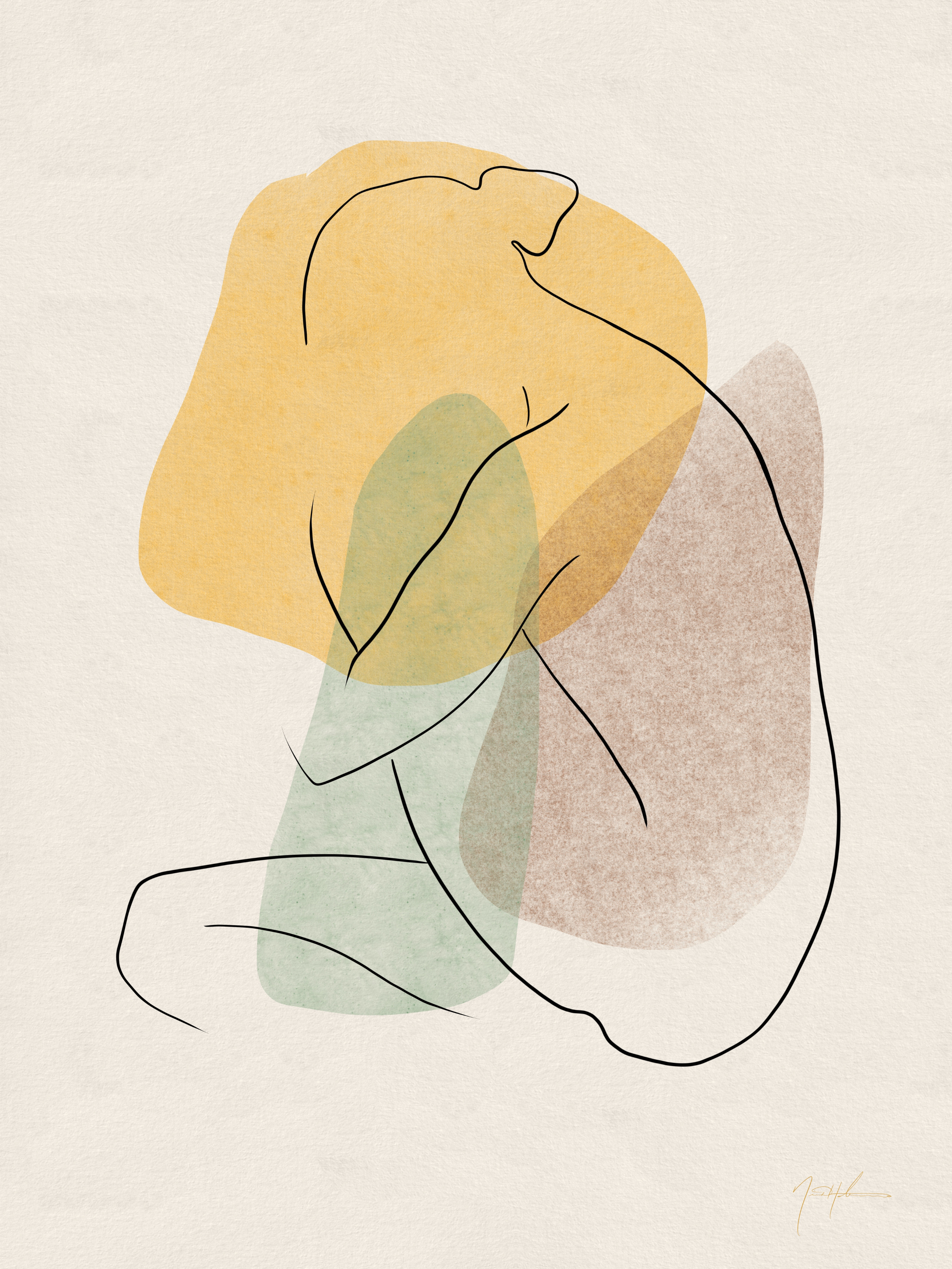 Yellow Line Art